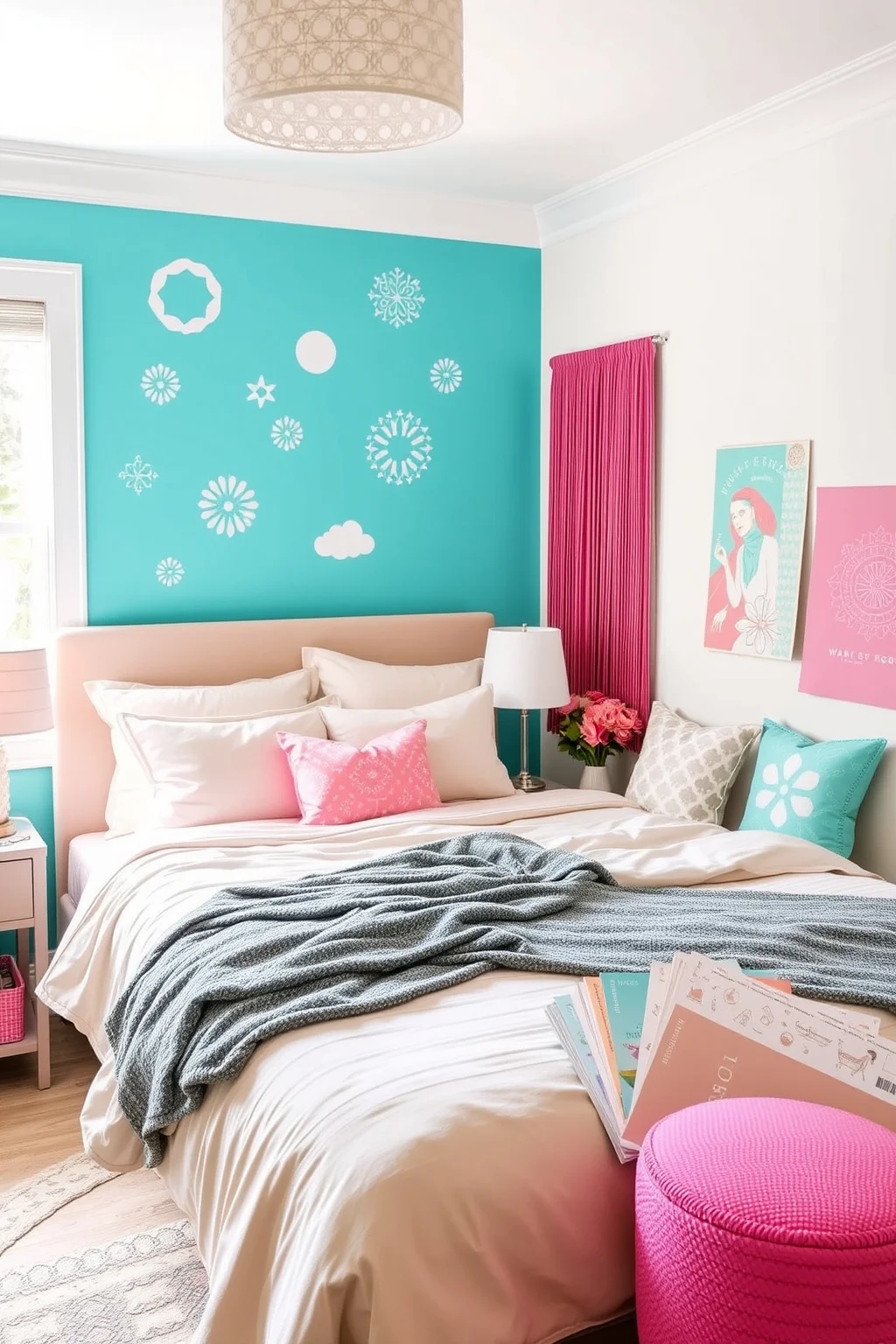 1. Colorful Accent Walls