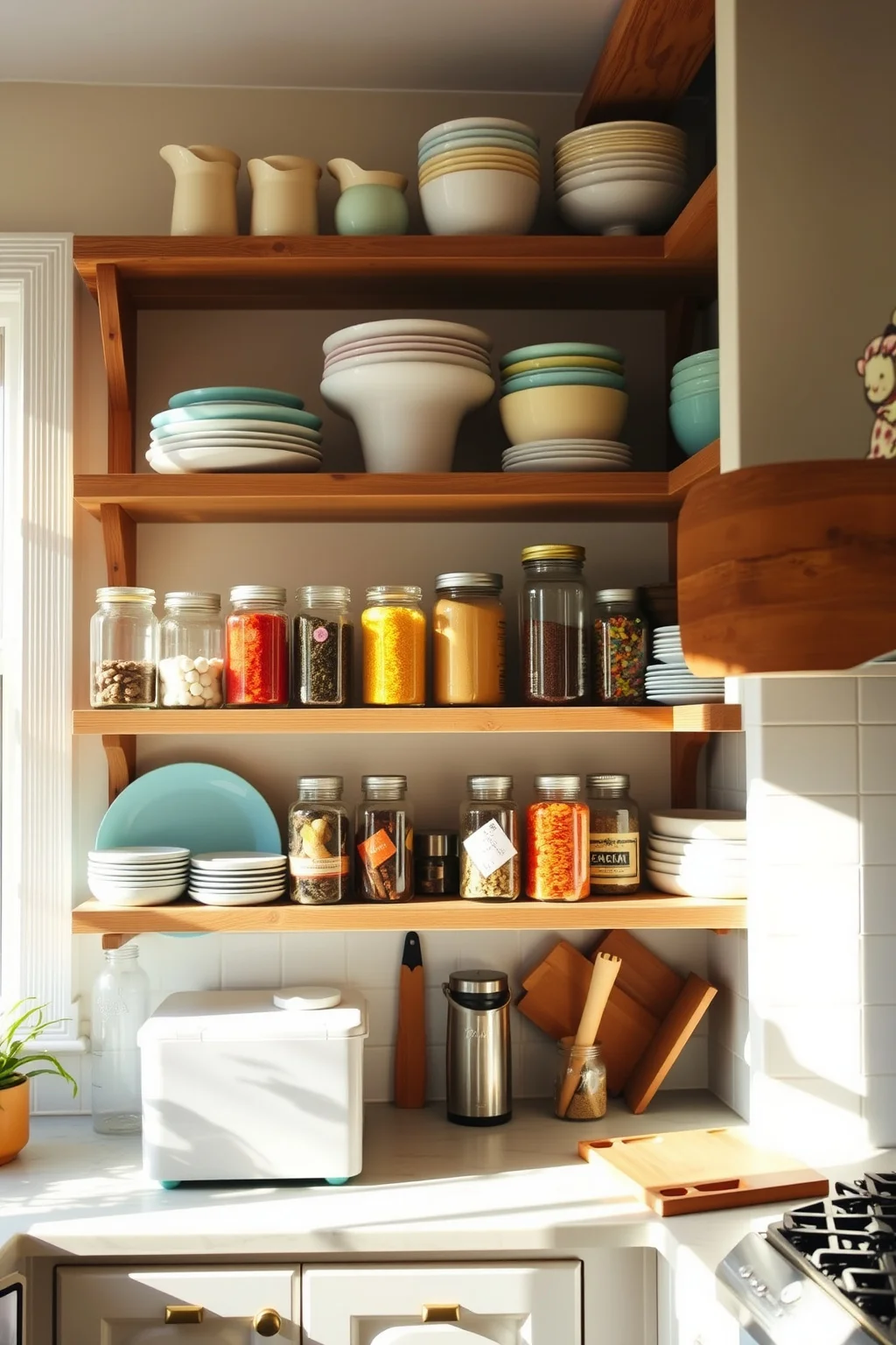 1. Open Shelving