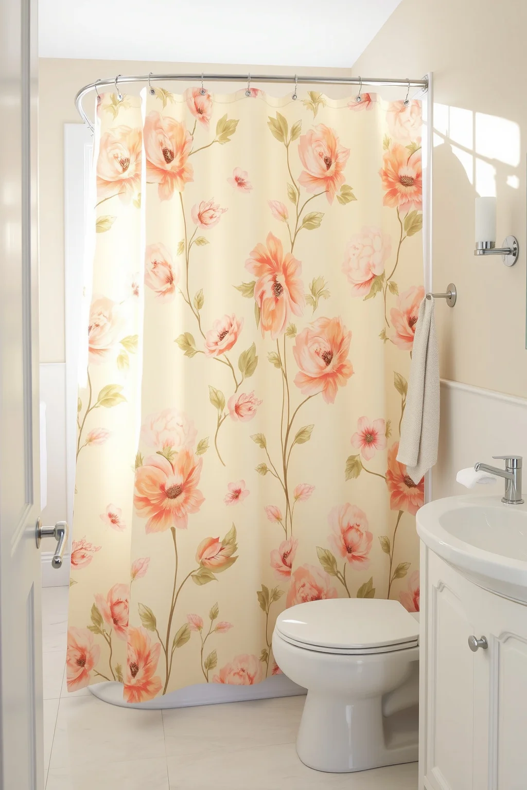10. Chic Shower Curtain or Screen