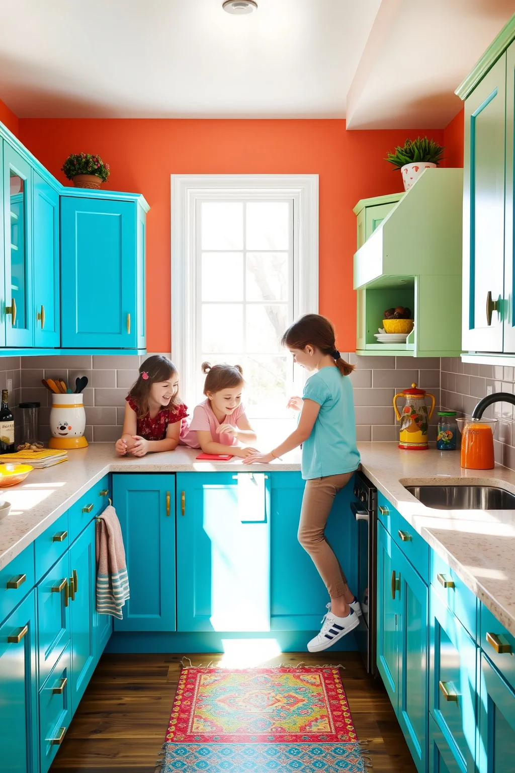 10. Colorful Cabinets