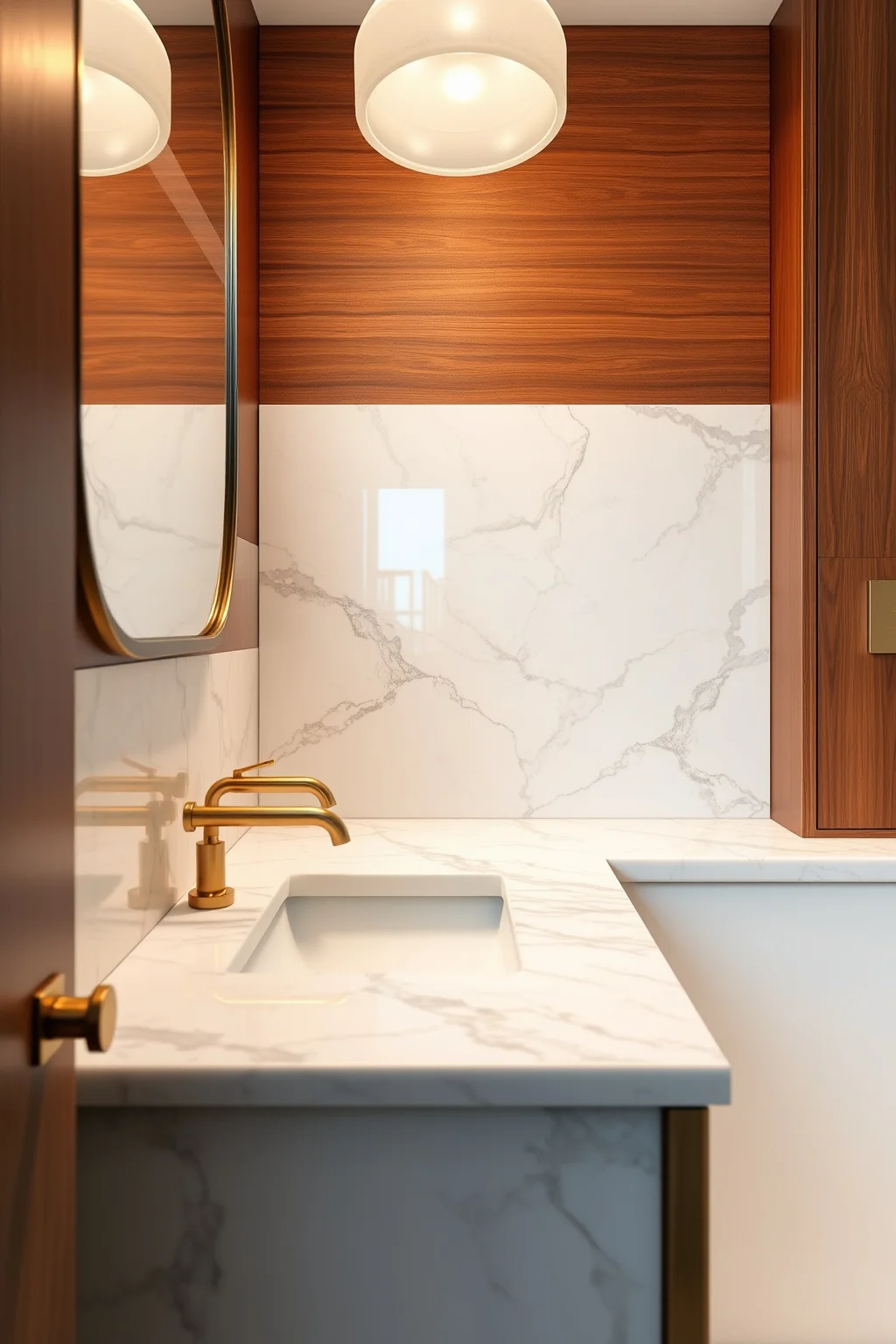 13. Classic Marble Accents