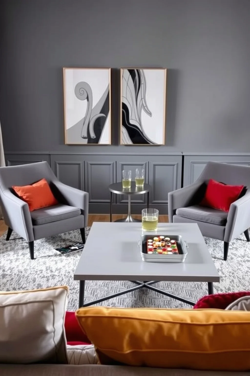 3. Gray Accent Chairs