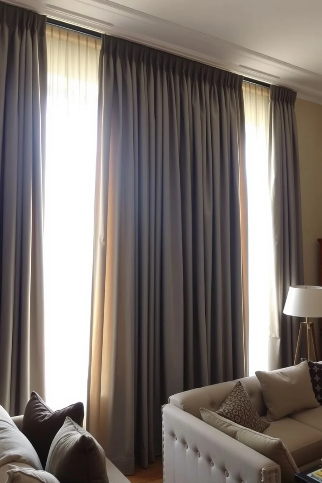 6. Gray Curtains