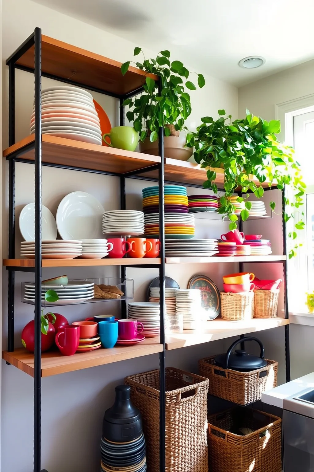 7. Open Shelving