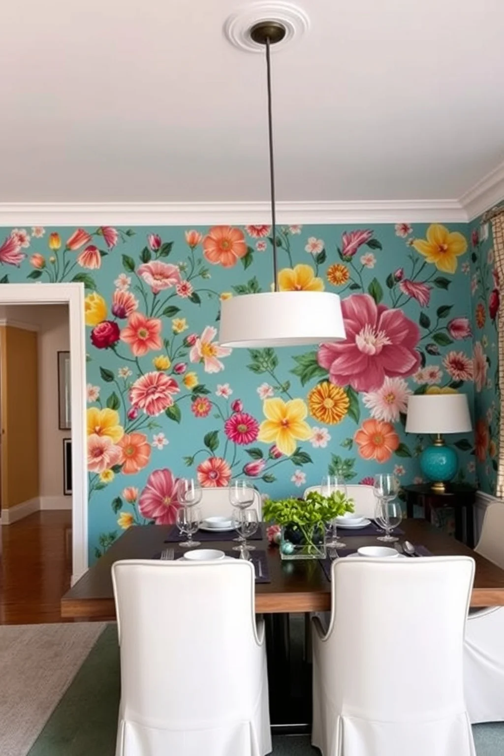 8. Accent Wall with Wallpaper