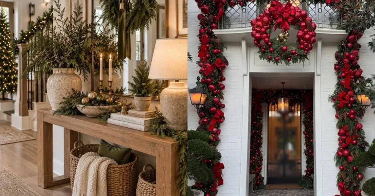 15 Welcoming Christmas Entryway Decor Ideas for Guests